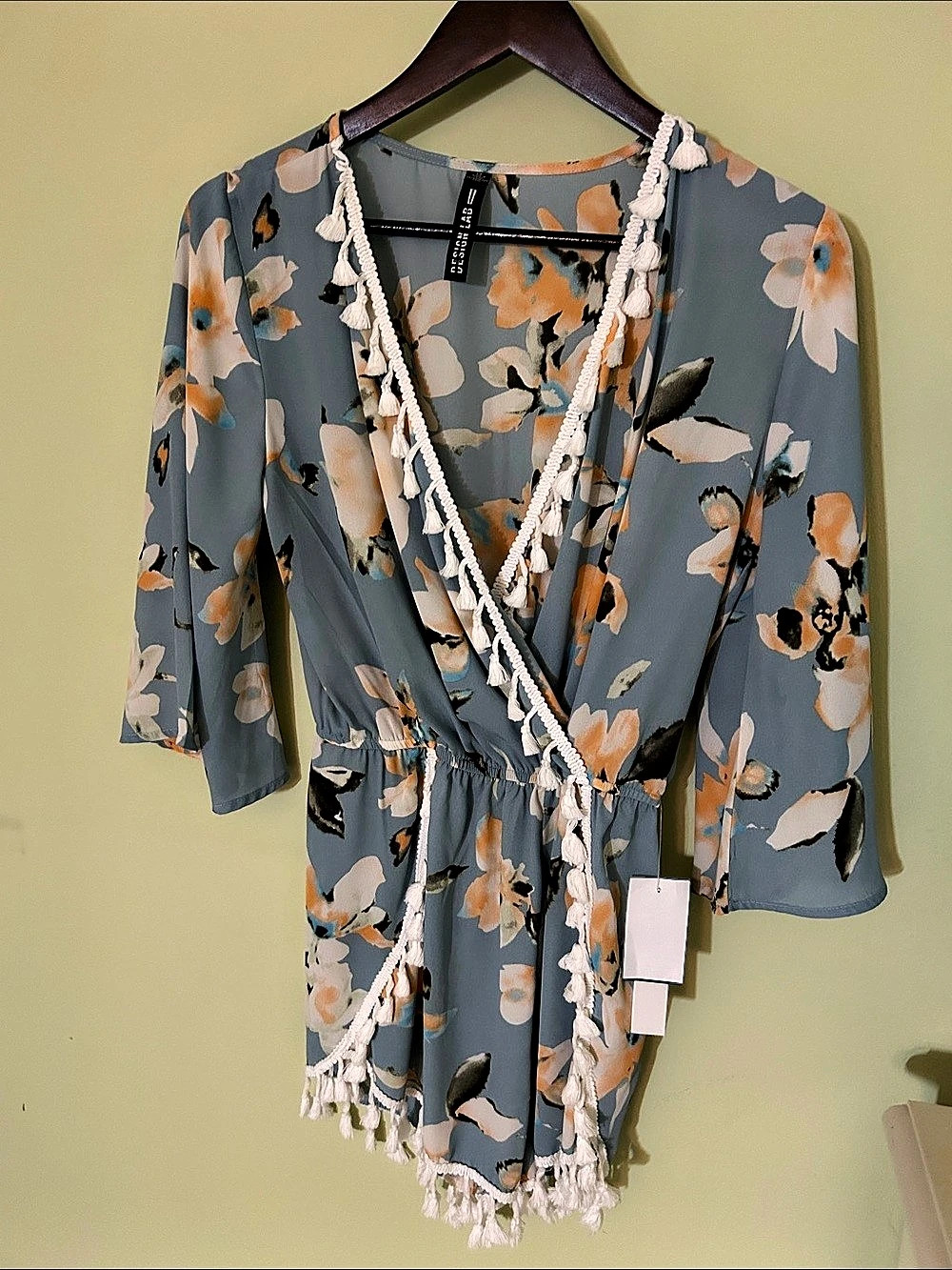 Desigual Floral Mini shorts dress in Blue & Orange Size S/P NWT